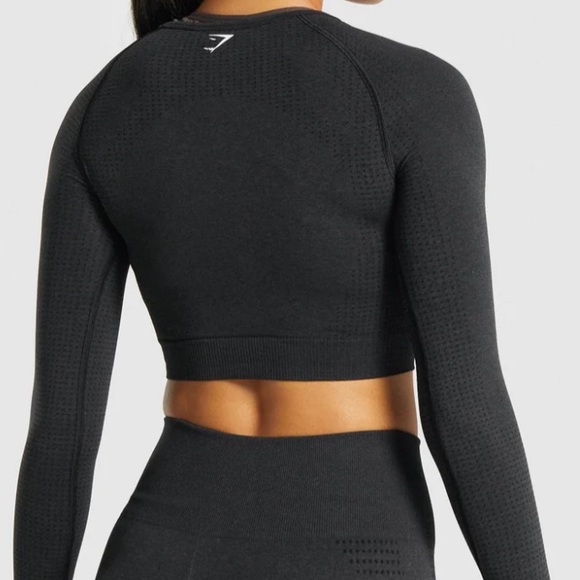 VITAL SEAMLESS 2.0 LONG SLEEVE CROP TOP GYMSHARK - Picture 2 of 13